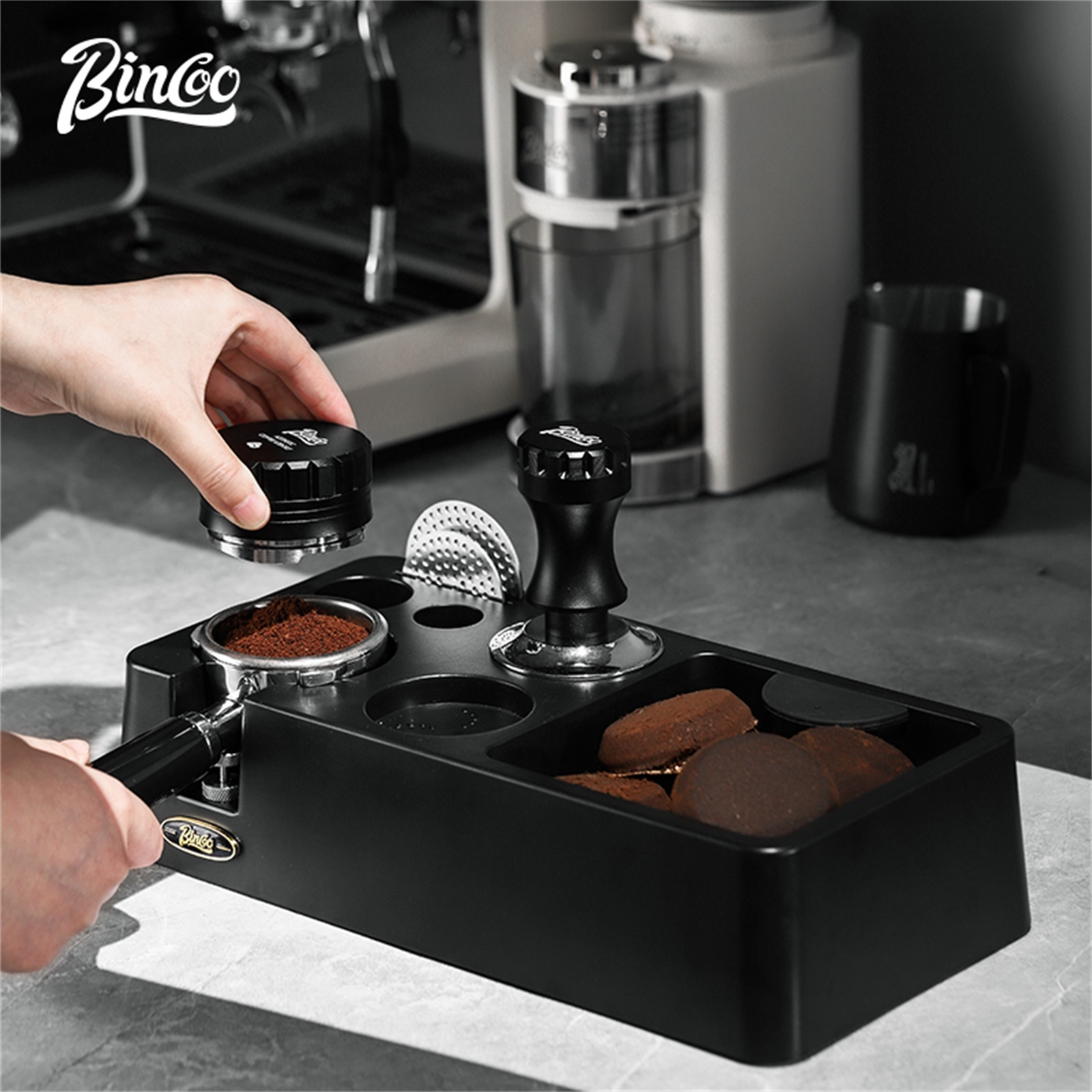 Espresso Tamper Set - Bincoo Koffie Distributeur 51/58mm Doek Poeder