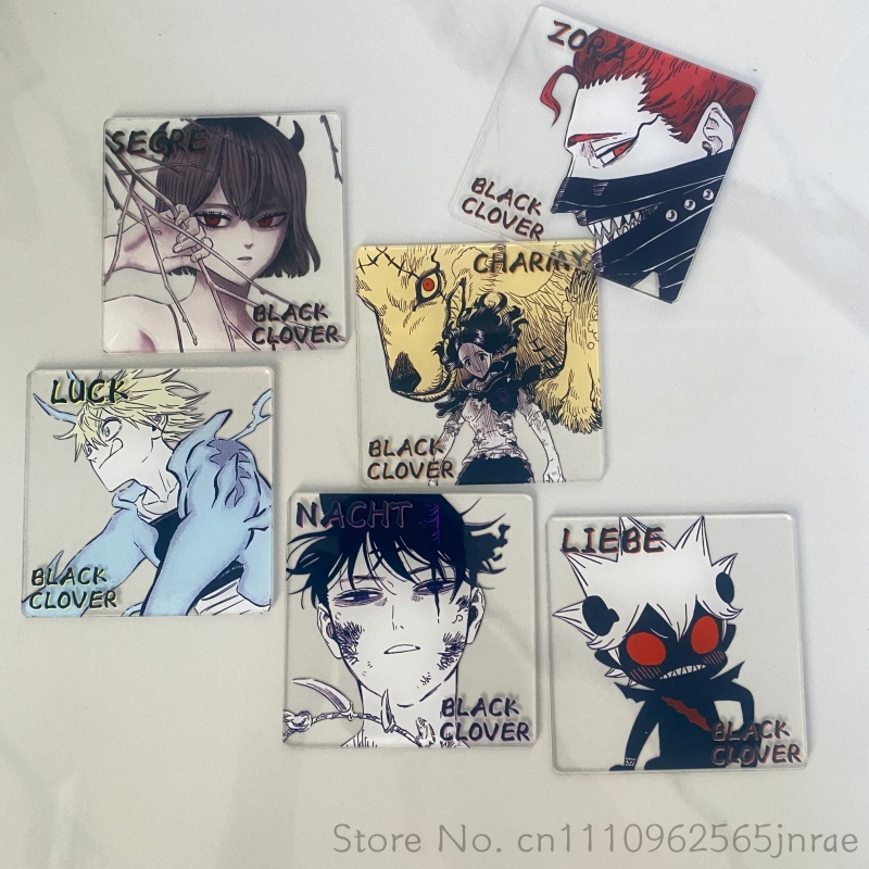 Coffee X - Zwarte Klaver Anime Creatieve Acryl Coaster