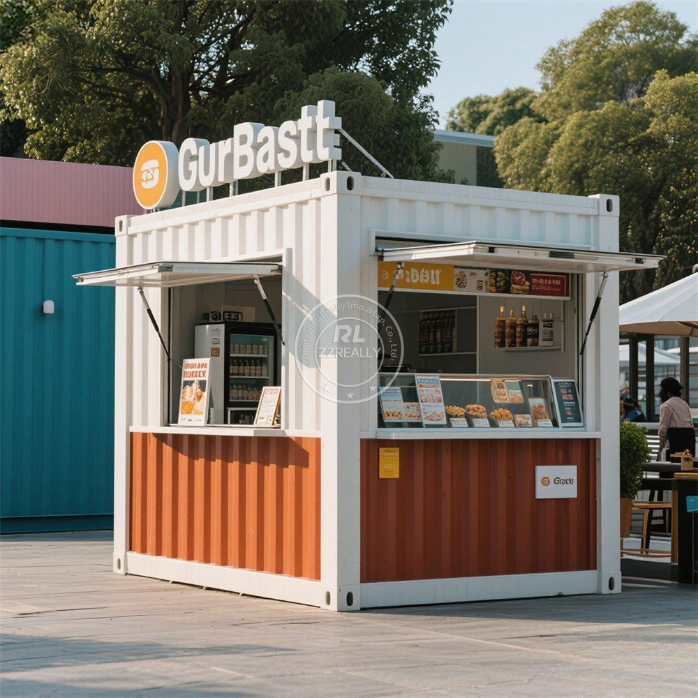 Coffee Shop Equipment - Geprefabriceerde mobiele containerbar Restaurant Koffiehuis Voedselkiosk