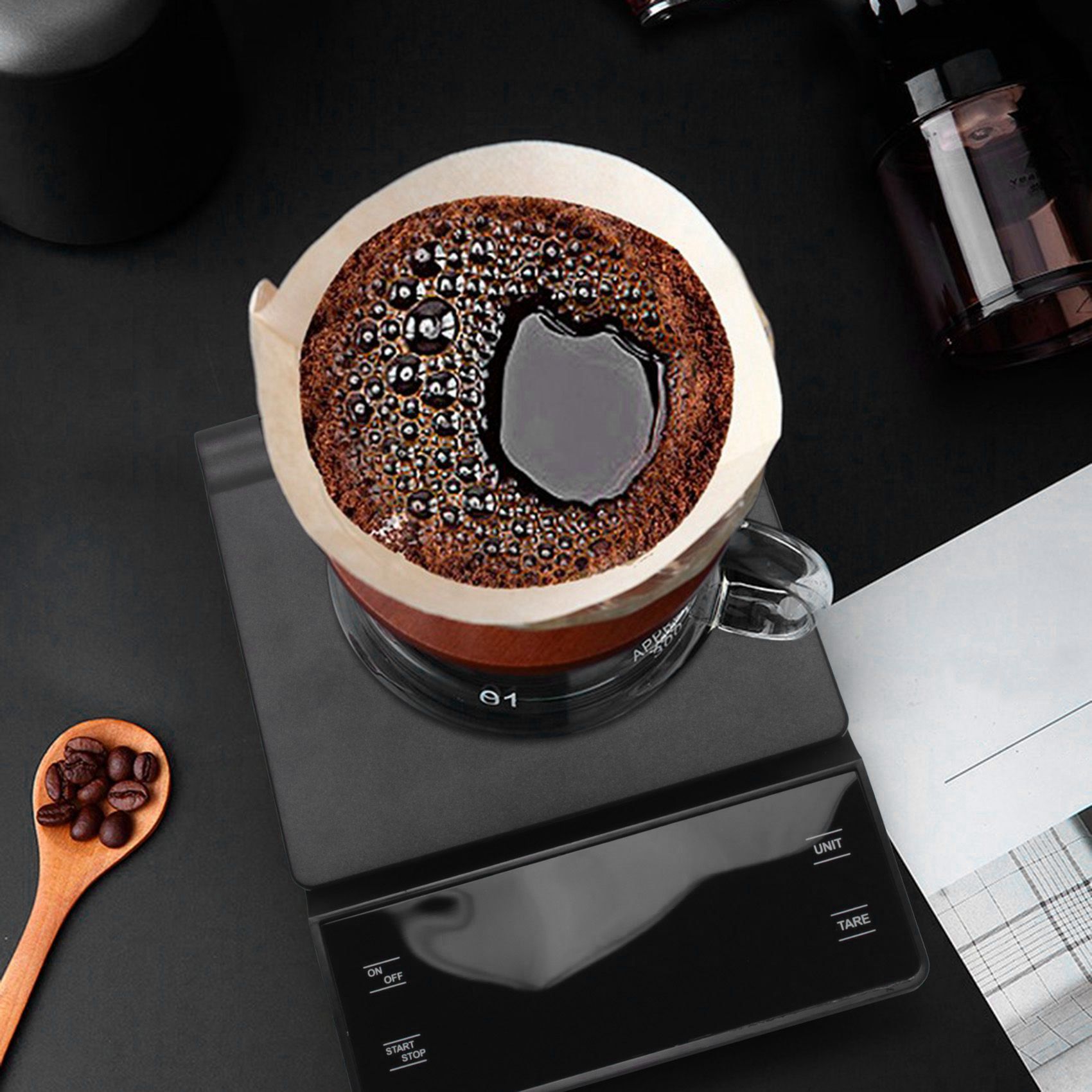 Scale Drip Timer - SEWS-koffieweegschaal met timer 3 kg/0,1 g