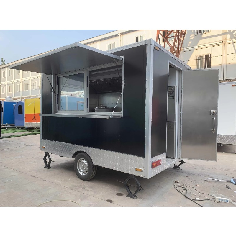 Mobiele vierkante foodtrailer, - Coffee Equipment Price recensie en prijs